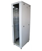 Шкаф телекоммуникационный напольный 27U (600x800) дверь стекло