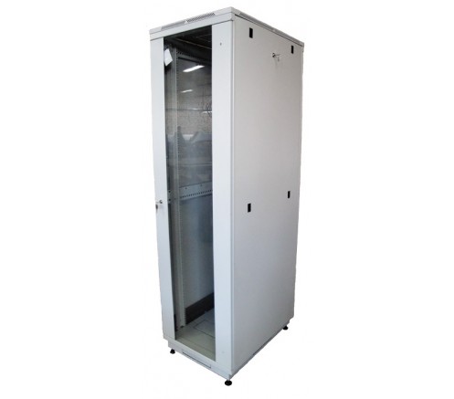 Шкаф телекоммуникационный напольный 38U (600x800) дверь стекло фото