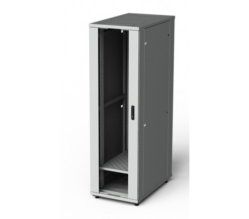 Шкаф напольный серверный 27U 800x800, дверь стекло фото
